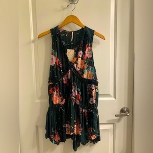 NWT Free People Haze Printed Tank Top Tunic | Size S